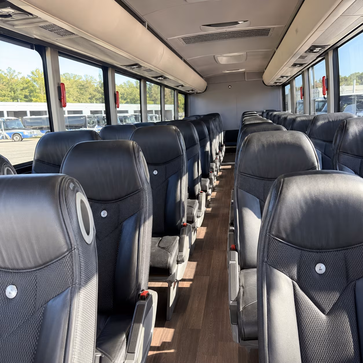 wilmington 56 passenger charter bus inside